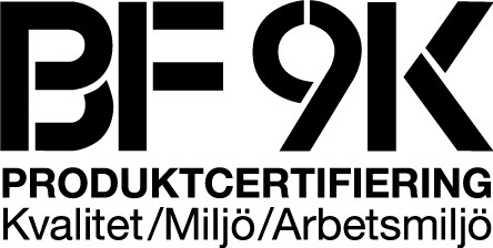 BF 9K Produktcertifiering Kvalitet/Miljö/Arbetsmiljö