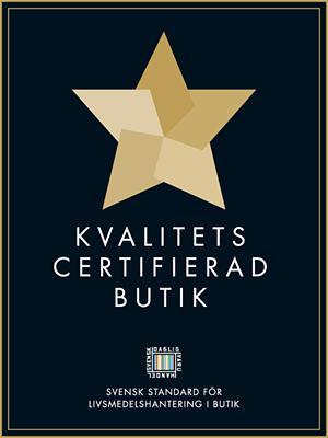 Kvalitetscertifierad butik - Svensk standard för livsmedelshantering i butik