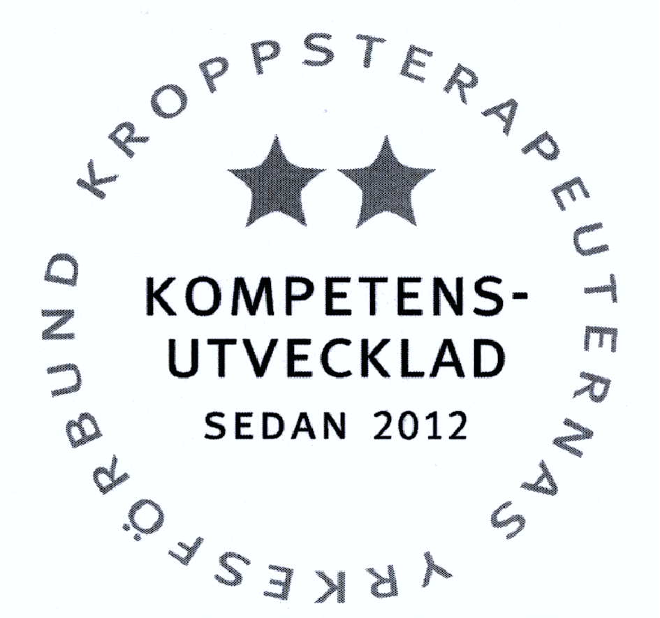 KROPPSTERAPEUTERNAS YRKESFÖRBUND KOMPETENS- UTVECKLAD SEDAN 2012