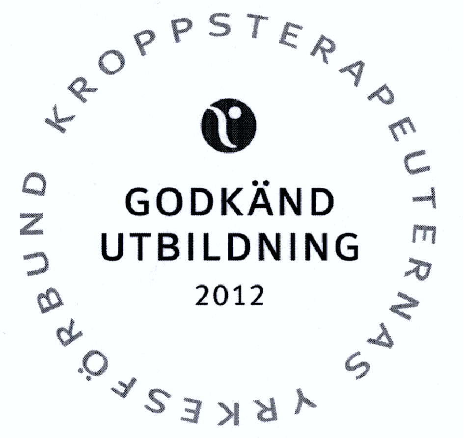 KROPPSTERAPEUTERNAS YRKESFÖRBUND GODKÄND UTBILDNING 2012