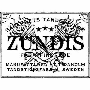 SÄKERHETS TÄNDSTICKOR ZUNDIS PARAFFINERADE MANUFACTURED AT TIDAHOLM TÄNDSTICKSFABRIK, SWEDEN