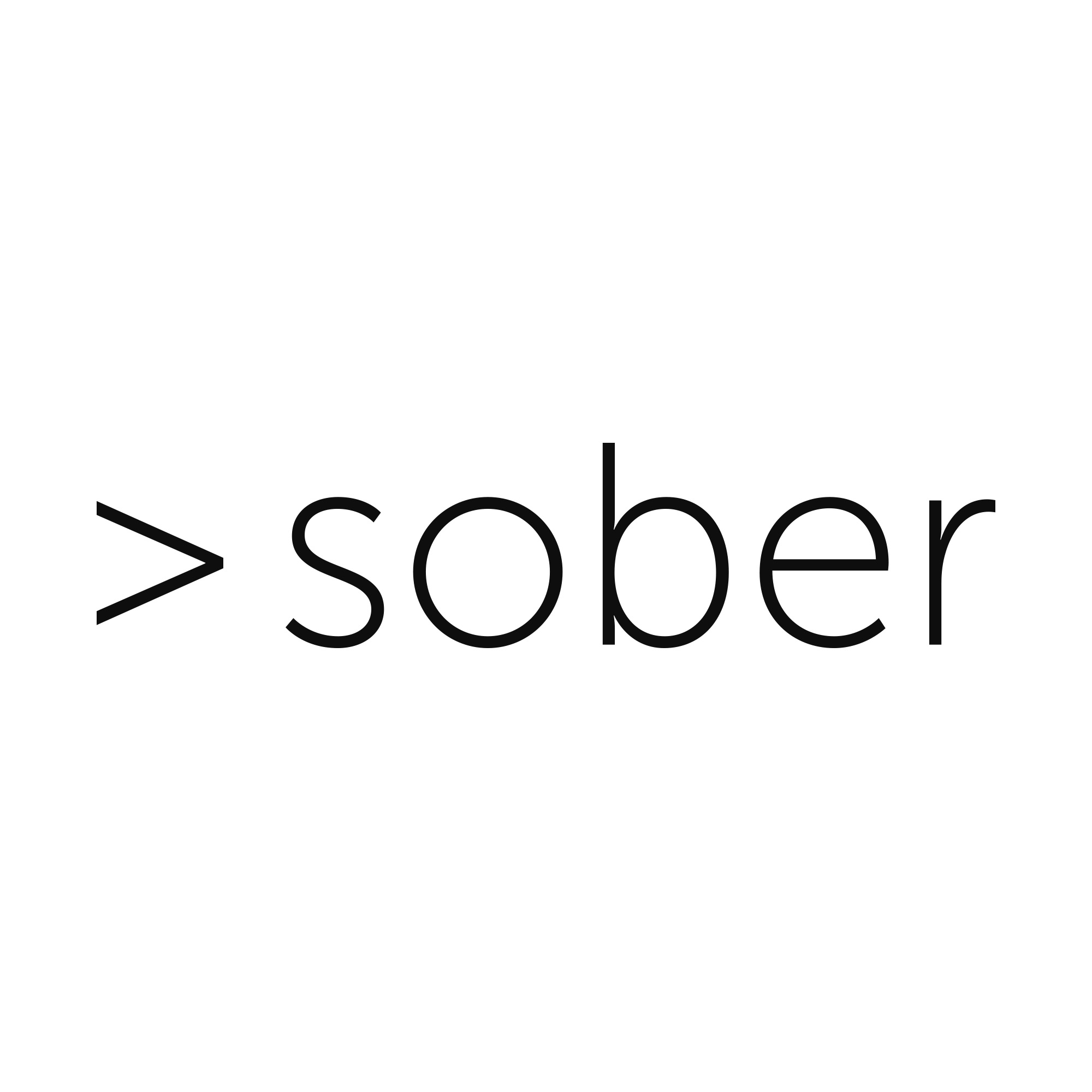 > sober