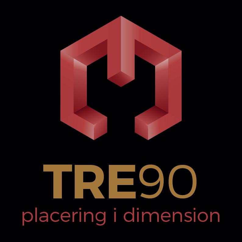TRE90 placering i dimension