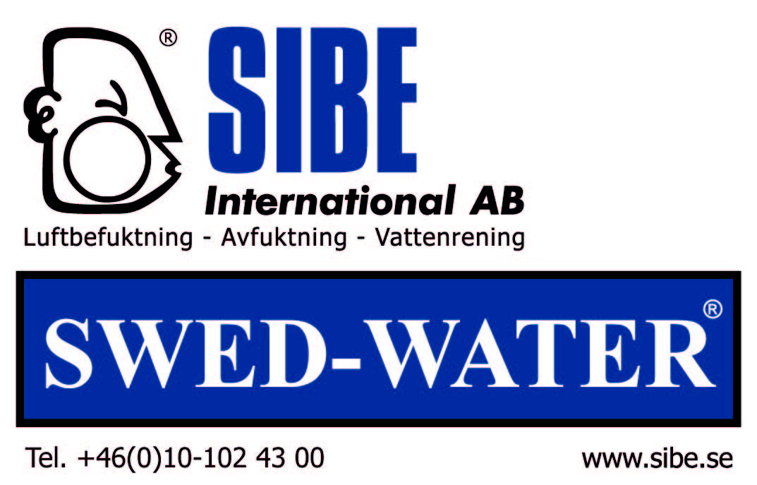 SIBE International AB SWED-WATER Luftbefuktning - Avfuktning - Vattenrening Tel. +46(0)10-102 43 00 www.sibe.se