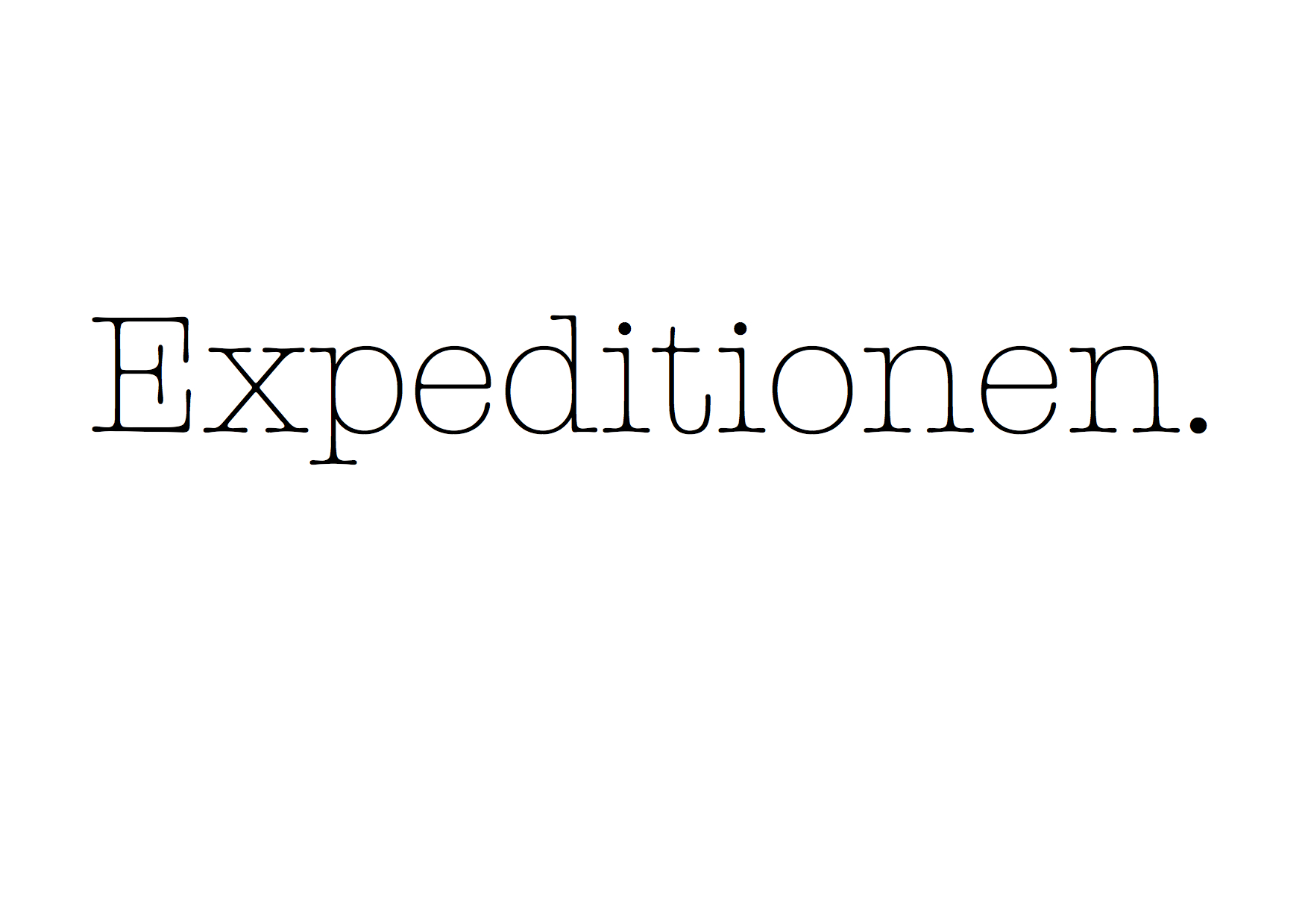 Expeditionen.