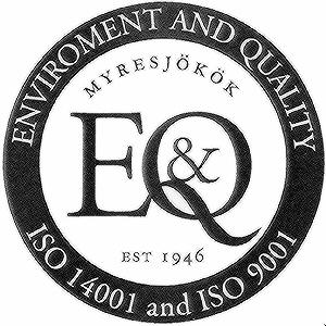 ENVIROMENT AND QUALITY MYRESJÖKÖK E&Q EST 1946 ISO 14001 and ISO 9001
