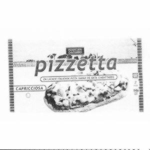 FAMILJEN DAFGÅRD pizzetta EN LÄCKER ITALIENSK PIZZA BAKAD PÅ ÄKTA CIABATTADEG CAPRICCIOSA 150 g