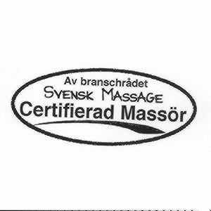 Av branschrådet SVENSK MASSAGE Certifierad Massör