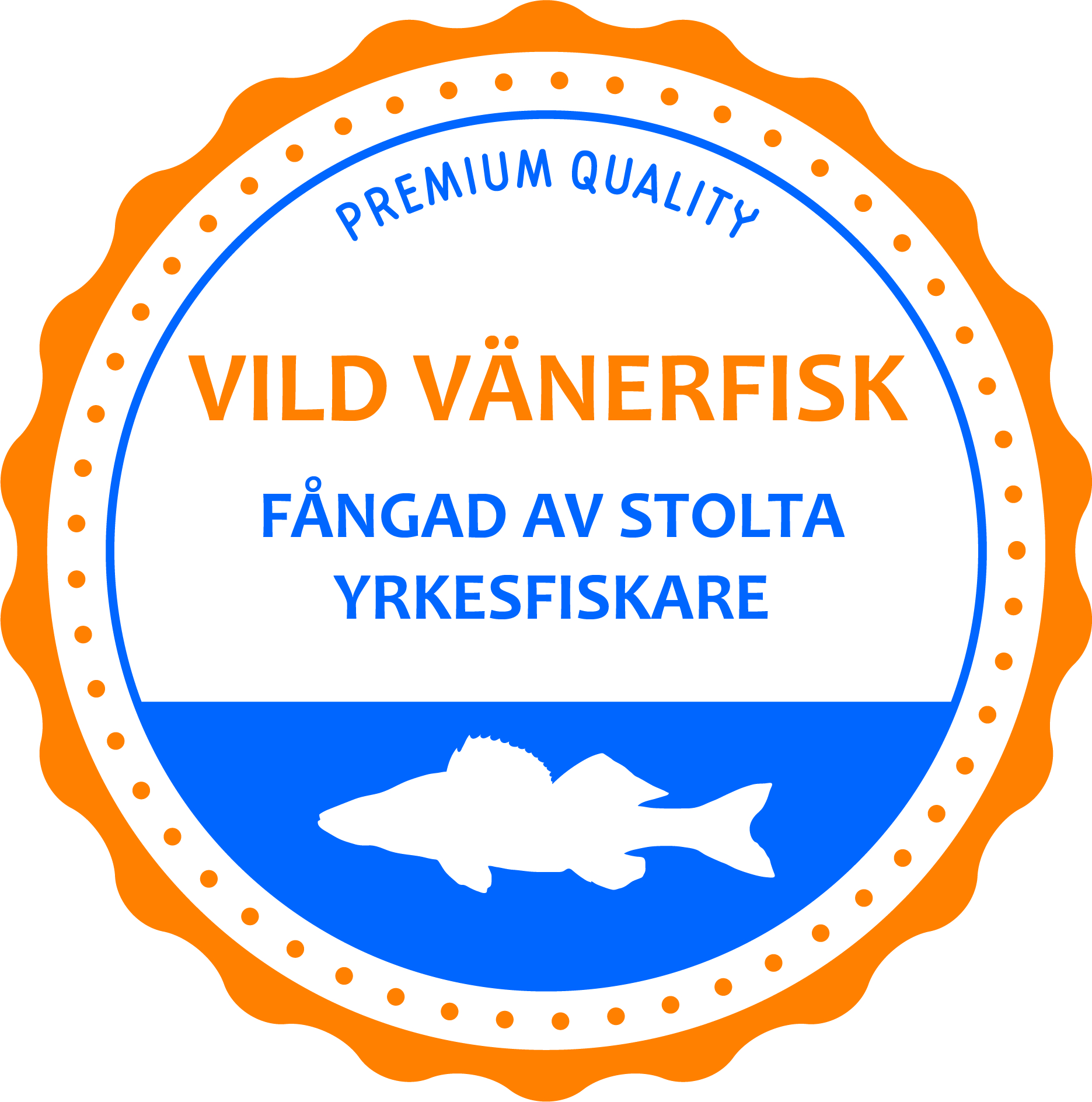 Vild Vänerfisk fångad av stolta yrkesfiskare premium quality