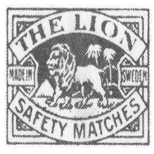 THE LION SAFETY MATCHES MADE IN SWEDEN