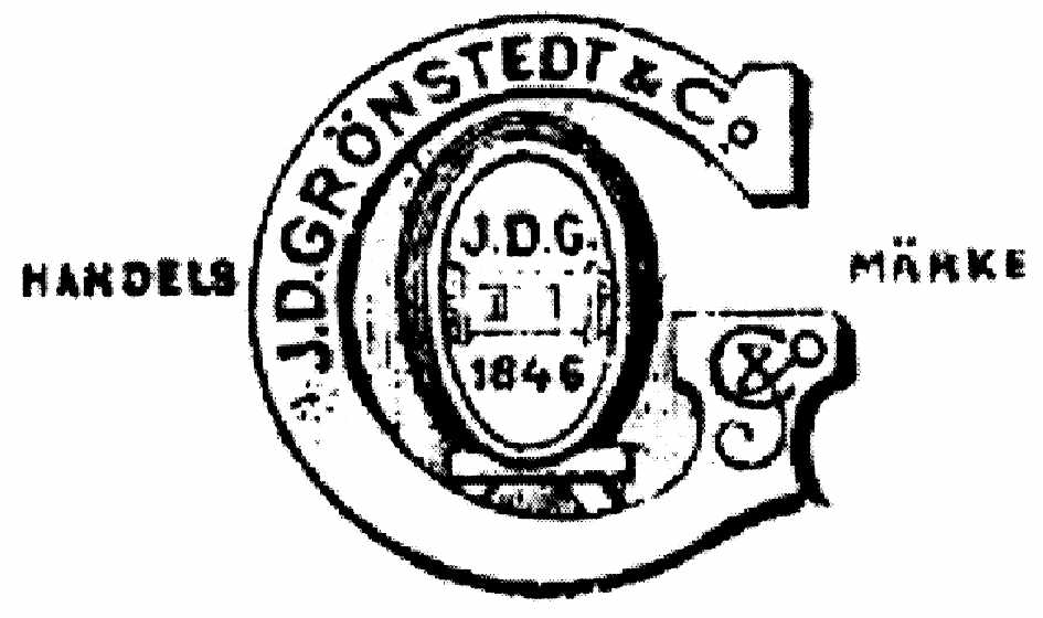 HANDELS MÄRKE, J.D.GRÖNSTEDT & Co., J.D.G. 1846 G&Co